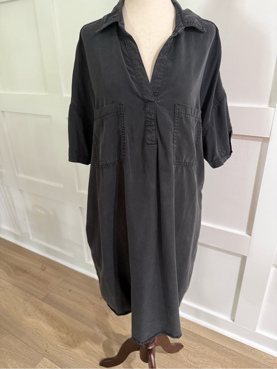 Universal Thread Dresses & Skirts - Washed Black Lyocell Shirt Dress XL Knee Length Pockets